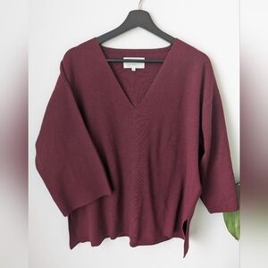 Part Two Kenny PW Wool Blend Pullover – Burgundy, Size M